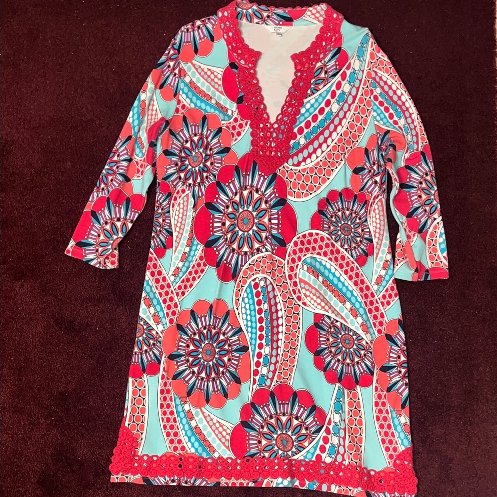 Crown & Ivy Multicolor Paisley and Mandala Dress